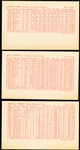 1963 Stat back Baseball Exhibits- 3 Diff- Red Print Backs