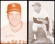 1963 Stat back Baseball Exhibits- 2 Diff- Red Print Backs