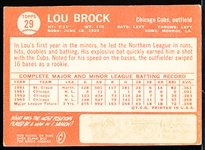 1964 Topps Baseball- #29 Lou Brock, Cubs