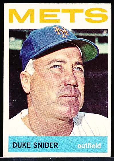 1964 Topps Baseball- #155 Duke Snider, Mets