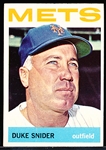 1964 Topps Baseball- #155 Duke Snider, Mets