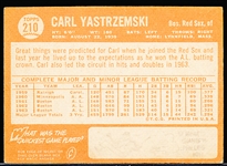 1964 Topps Baseball- #210 Carl Yastrzemski, Red Sox