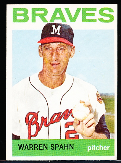1964 Topps Baseball- #400 Warren Spahn, Braves