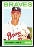 1964 Topps Baseball- #400 Warren Spahn, Braves