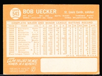 1964 Topps Baseball- #543 Bob Uecker, Cardinals