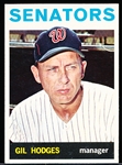 1964 Topps Baseball- #547 Gil Hodges, Washington- Hi#