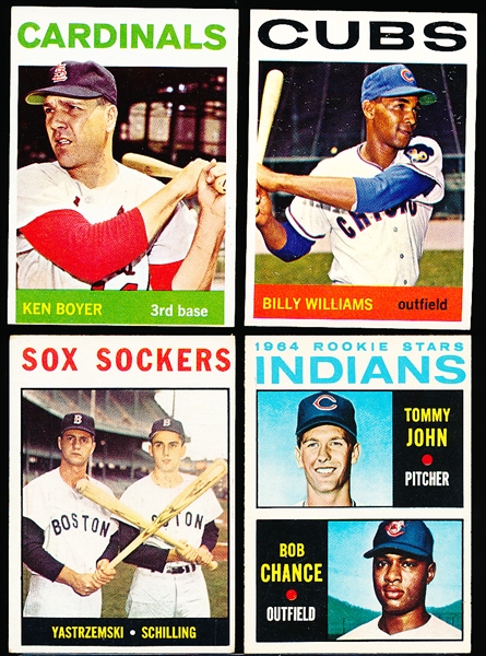 1964 Topps Baseball- 4 Cards