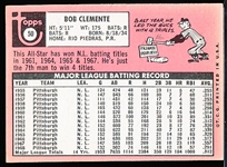 1969 Topps Baseball- #50 Bob Clemente, Pirates