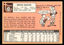 1969 Topps Baseball- #260 Reggie Jackson Rookie