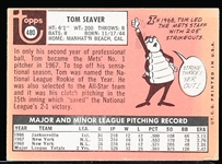 1969 Topps Baseball- #480 Tom Seaver, Mets