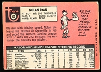 1969 Topps Baseball- #533 Nolan Ryan, Mets