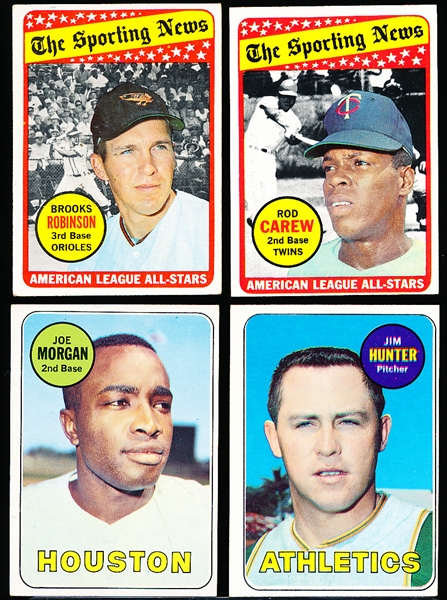 1969 Topps Baseball- 4 Diff