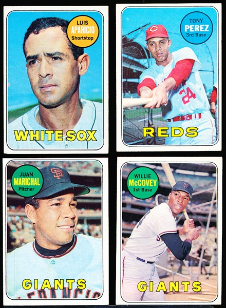 1969 Topps Baseball- 4 Diff