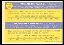 1970 Topps Baseball- #189 Thurman Munson RC