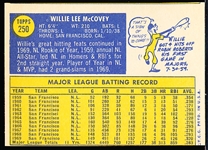 1970 Topps Baseball- #250 Willie McCovey, Giants