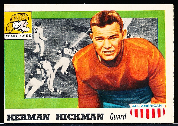 1955 Topps All American Football- #1 Herman Hickman, Tennessee