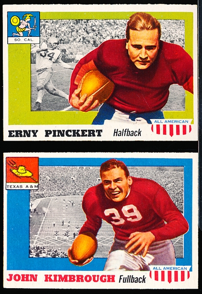 1955 Topps All American Football- 2 Cards
