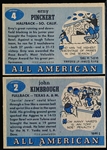 1955 Topps All American Football- 2 Cards