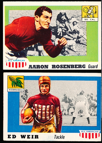 1955 Topps All American Football- 2 Cards