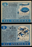 1955 Topps All American Football- 2 Cards