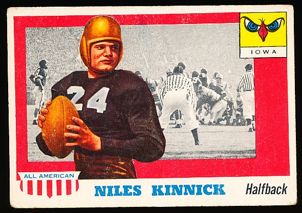 1955 Topps All American Football- #6 Niles Kinnick, Iowa RC