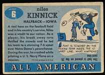 1955 Topps All American Football- #6 Niles Kinnick, Iowa RC
