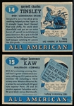 1955 Topps All American Football- 2 Cards