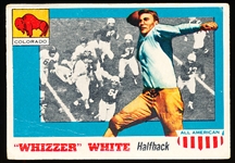 1955 Topps All American Football- #21 “Whizzer White”- RC SP- Correct bio on Back