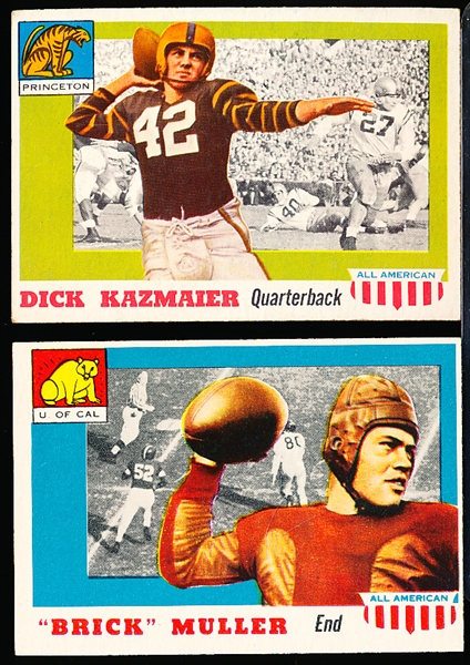 1955 Topps All American Football- 2 Diff
