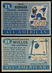 1955 Topps All American Football- 2 Diff