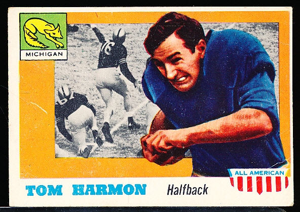 1955 Topps All American Football- #35 Tom Harmon, Michigan-SP RC