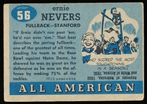 1955 Topps All American Football- #56 Ernie Nevers RC, Stanford