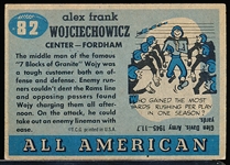 1955 Topps All American Football- #82 Alex Wojciechowicz, Fordham