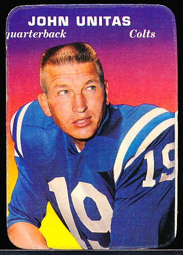 1970 Topps Football Super Glossy- #2 John Unitas, Colts
