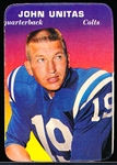 1970 Topps Football Super Glossy- #2 John Unitas, Colts