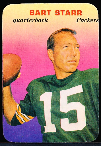 1970 Topps Football Super Glossy- #9 Bart Starr, Packers
