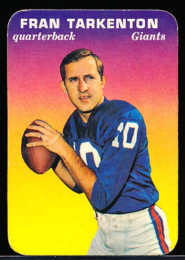 1970 Topps Football Super Glossy- #15 Fran Tarkenton, Giants