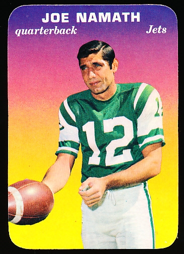 1970 Topps Football Super Glossy - #29 Joe Namath, Jets