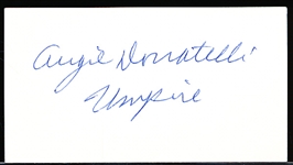 Autographed Augie Donatelli MLB Cut Signature
