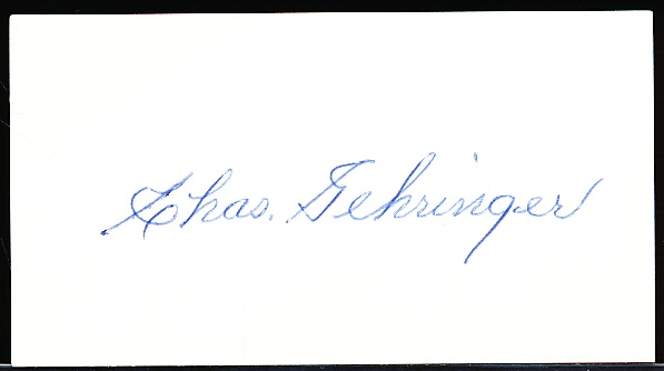 Autographed Charles Gehringer MLB Cut Signature