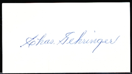 Autographed Charles Gehringer MLB Cut Signature