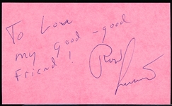 Autographed Ron Luciano MLB Index Card