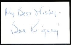 Autographed Bill Rigney MLB Cut Signature