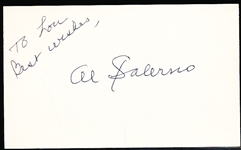 Autographed Al Salerno MLB Index Card