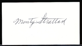 Autographed Monte Stratton MLB Cut Signature