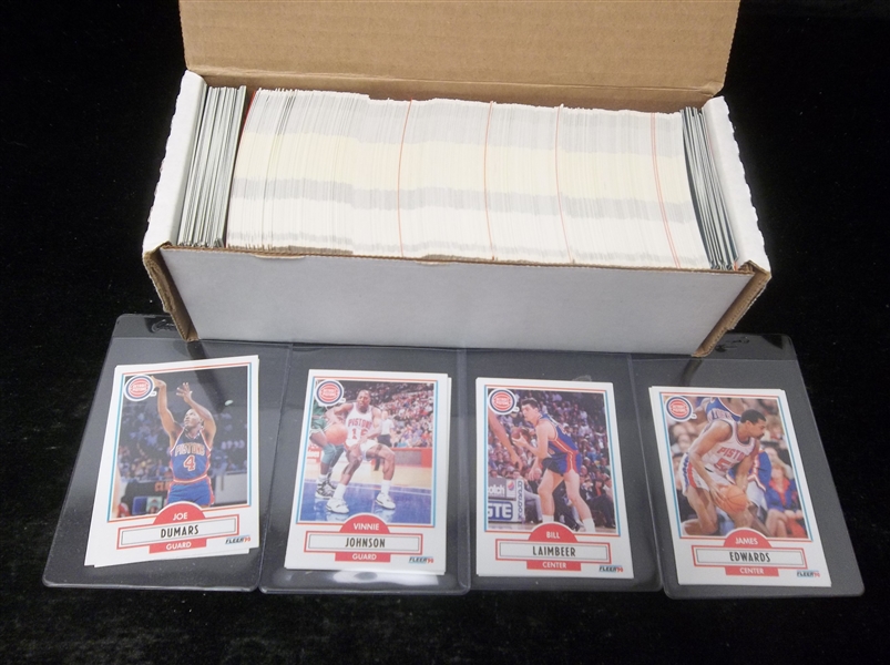 1990-91 Fleer Basketball- Detroit Pistons- 450 Cards