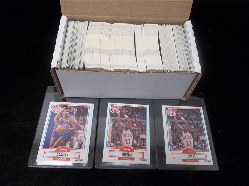 1990-91 Fleer Basketball- Detroit Pistons- 209 Cards