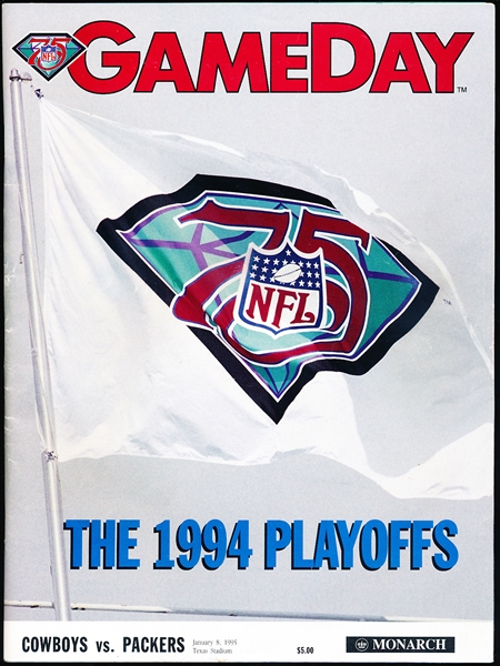 January 8, 1995 NFL Playoff Program- Green Bay Packers @ Dallas Cowboys