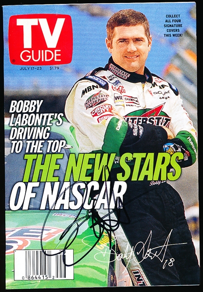 Autographed July 17-23 1999 Bobby Labonte NASCAR TV Guide