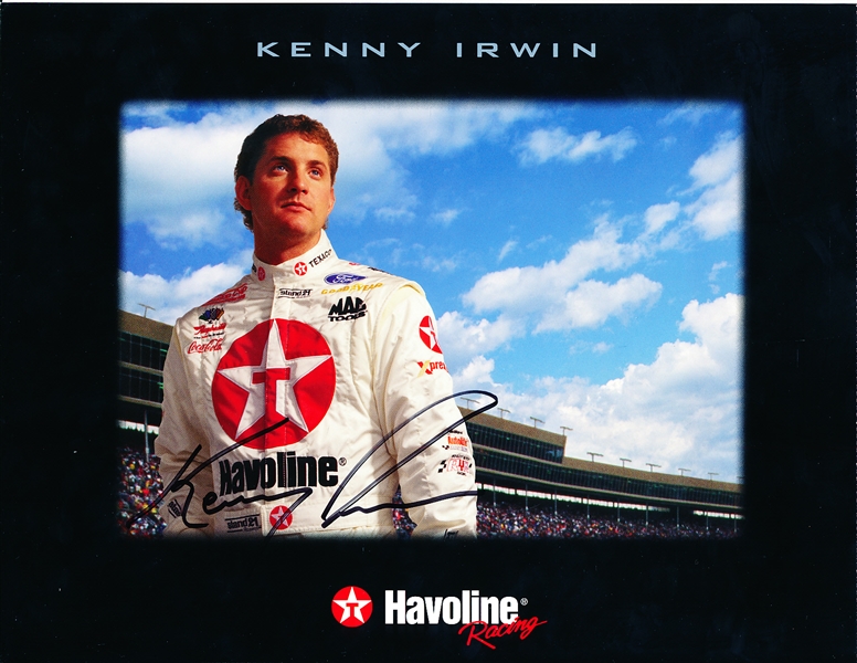 Autographed Kenny Irwin NASCAR 1999 Texaco Havoline Racing Color 8-½” x 11” Handout